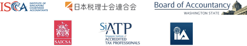 INSTITUTE OF SINGAPORE CHARATERED ACCOUNTANTS 日本税理士会連合会 Board of Accountancy WASHINGTON STATE SAICSA Singapore institute of ACCREDTIED TAX PROFESSIONALS